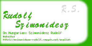 rudolf szimonidesz business card